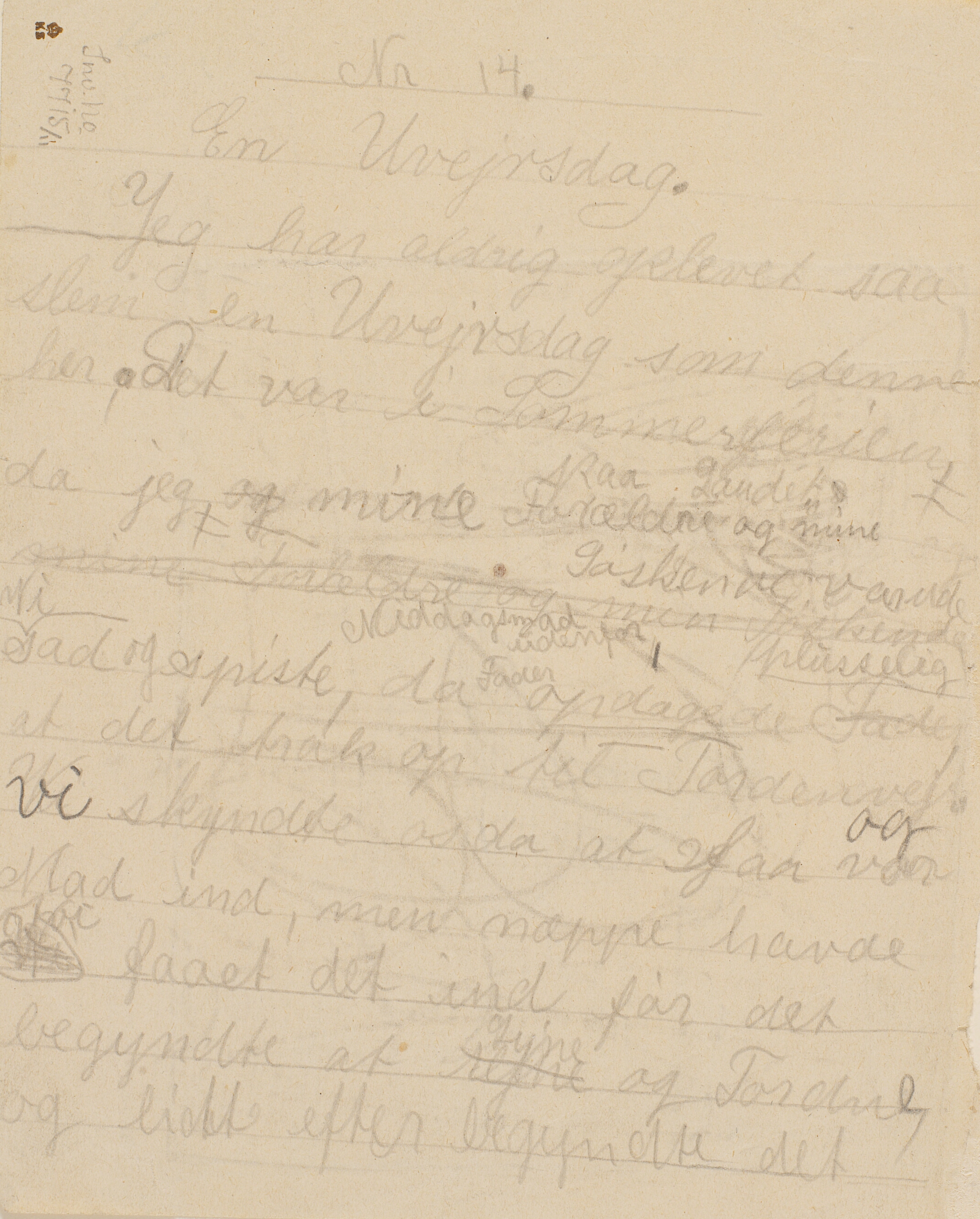 Kladde til et barns danske stil